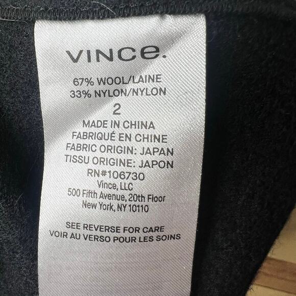 Vince Black Paneled Asymmetric Midi Wool Skirt Sz 2 Minimalist Witchy Whimsigoth - Picture 13 of 13